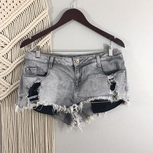 Zara gray wash mini shorts US 10